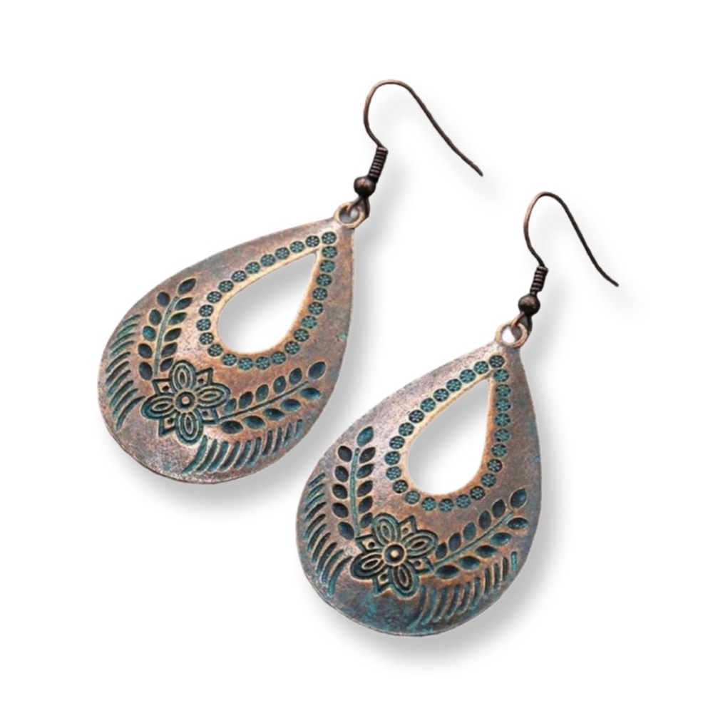 Boho Southwestern Floral Print Earrings